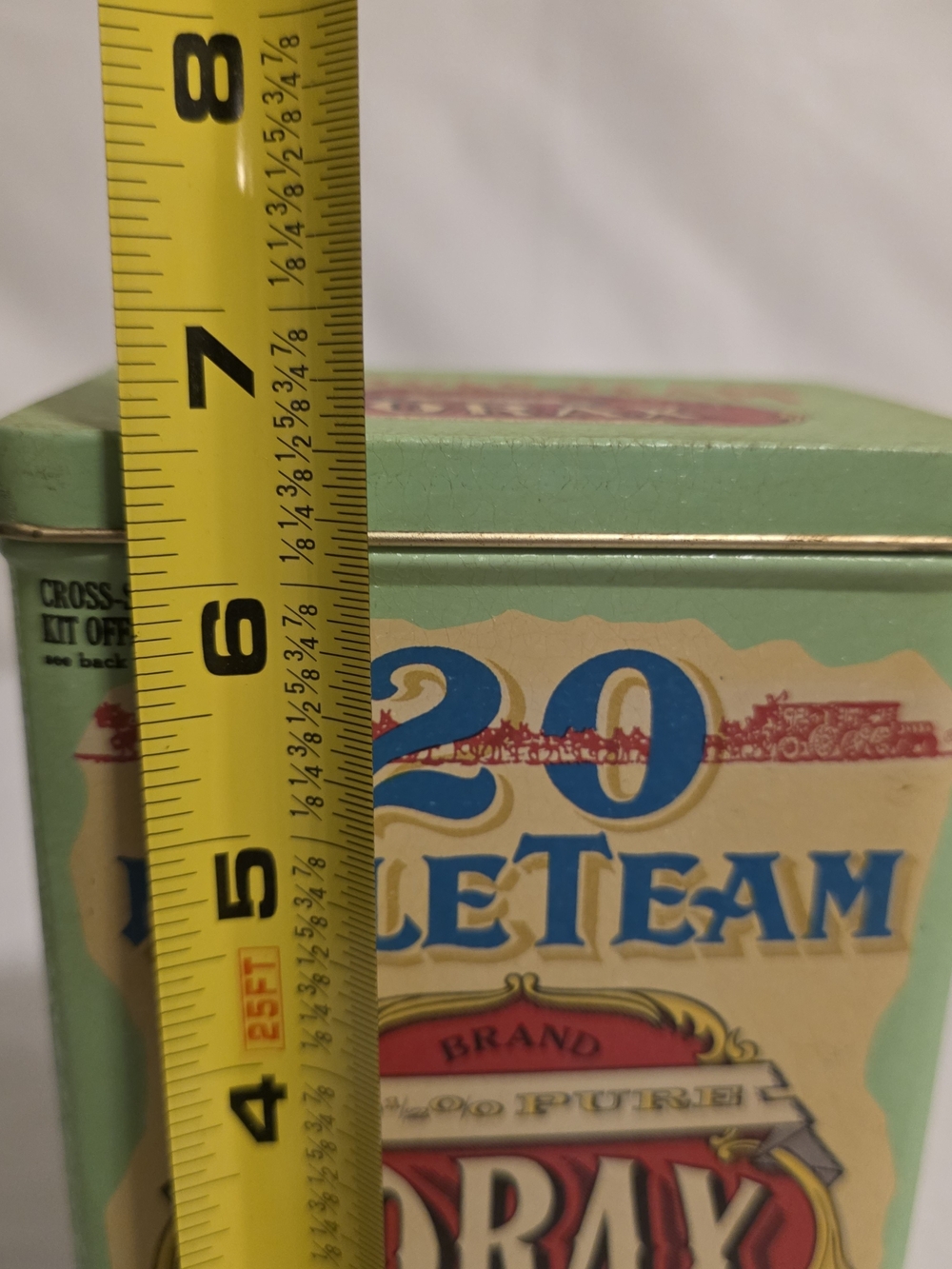Retro 20 Mule Team BORAX Cleaner Collector Tin Laundry Room Decor Empty 6½" X 4" - Picture 8 of 9